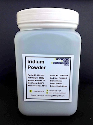 99.9% iridium powder